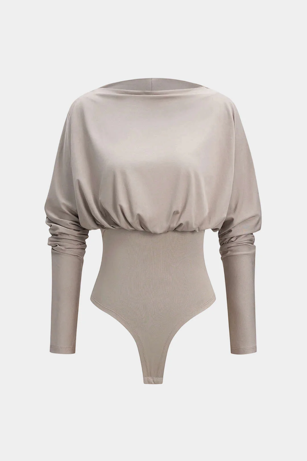 Boat Neck Gigot Long Sleeve Bodysuit - Flockneti