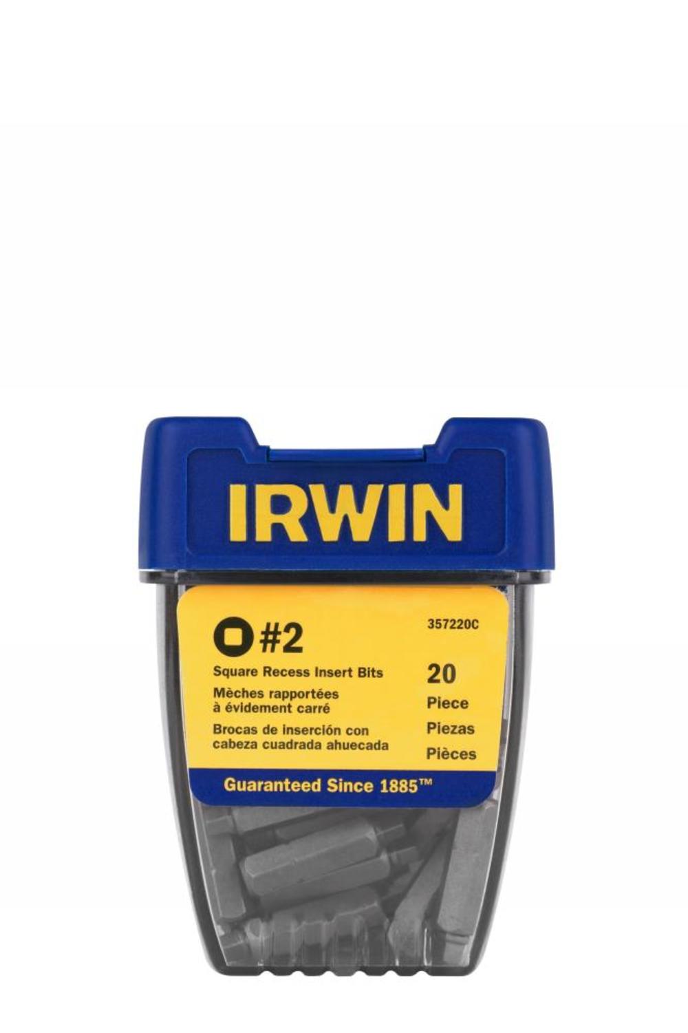 Irwin 20 piece Bulk Container #2 Square Bits - Flockneti