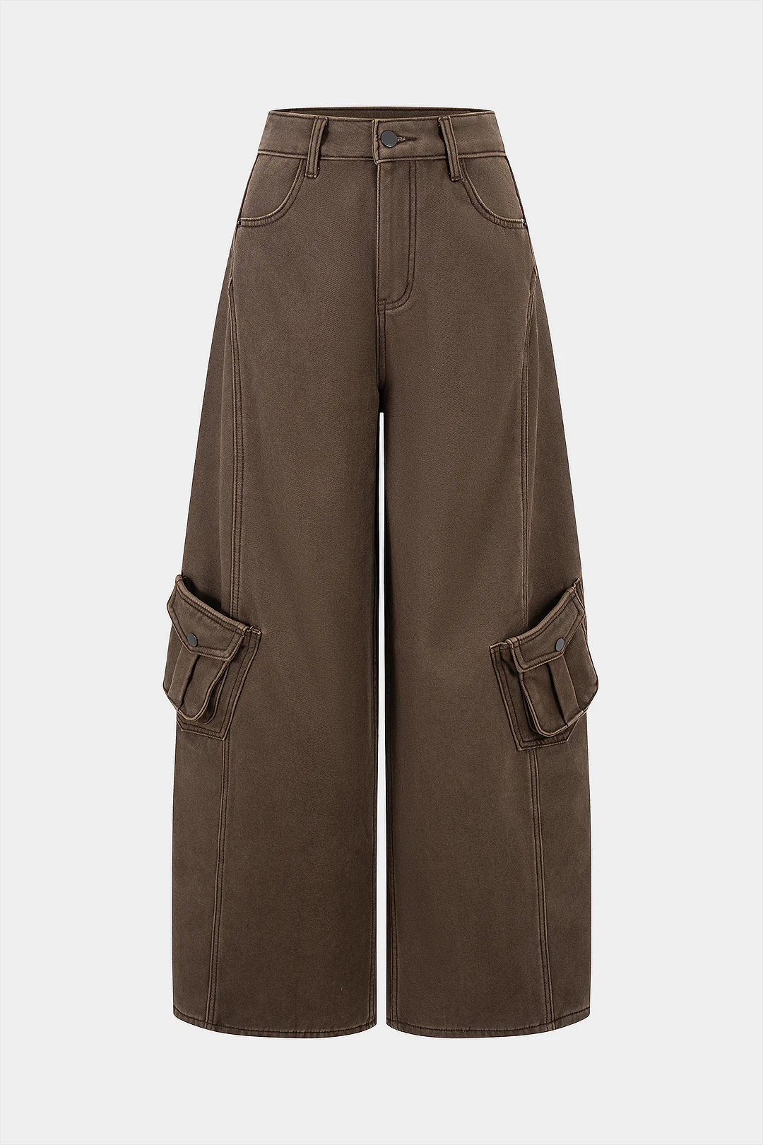 Denim Pocket High Waist Jeans - Flockneti