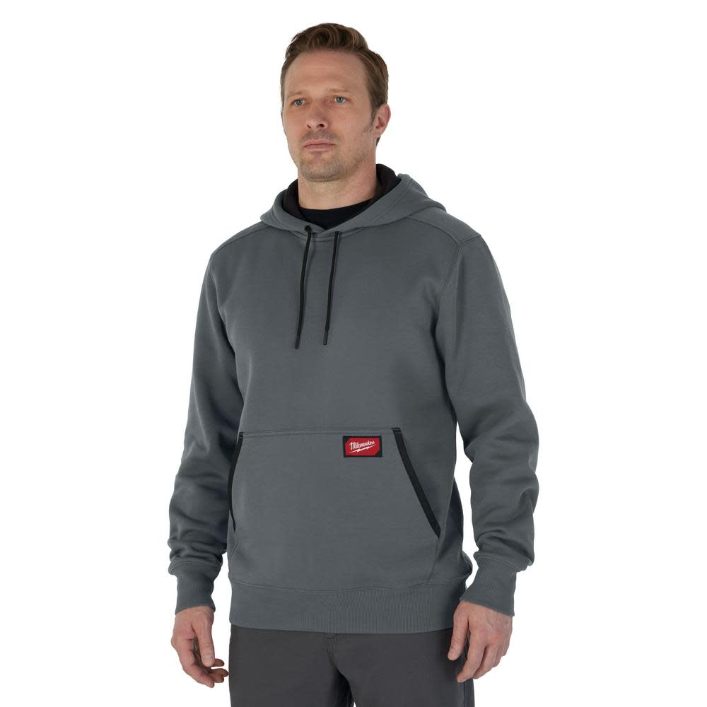 Milwaukee Midweight Pullover Hoodie Gray 3X - Flockneti