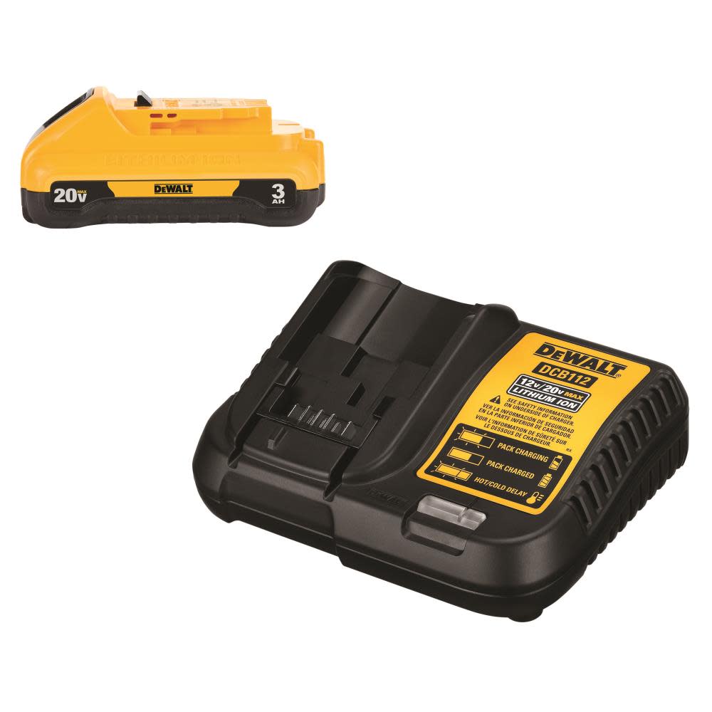 DEWALT 20V MAX Starter Kit with 3 Ah Compact Battery and Charger - Flockneti