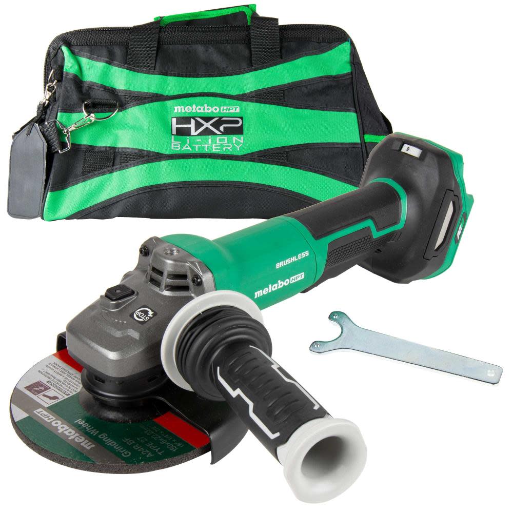 Metabo HPT 36V MultiVolt 6″ Angle Grinder Paddle Switch Variable Speed Cordless Bare Tool - Flockneti