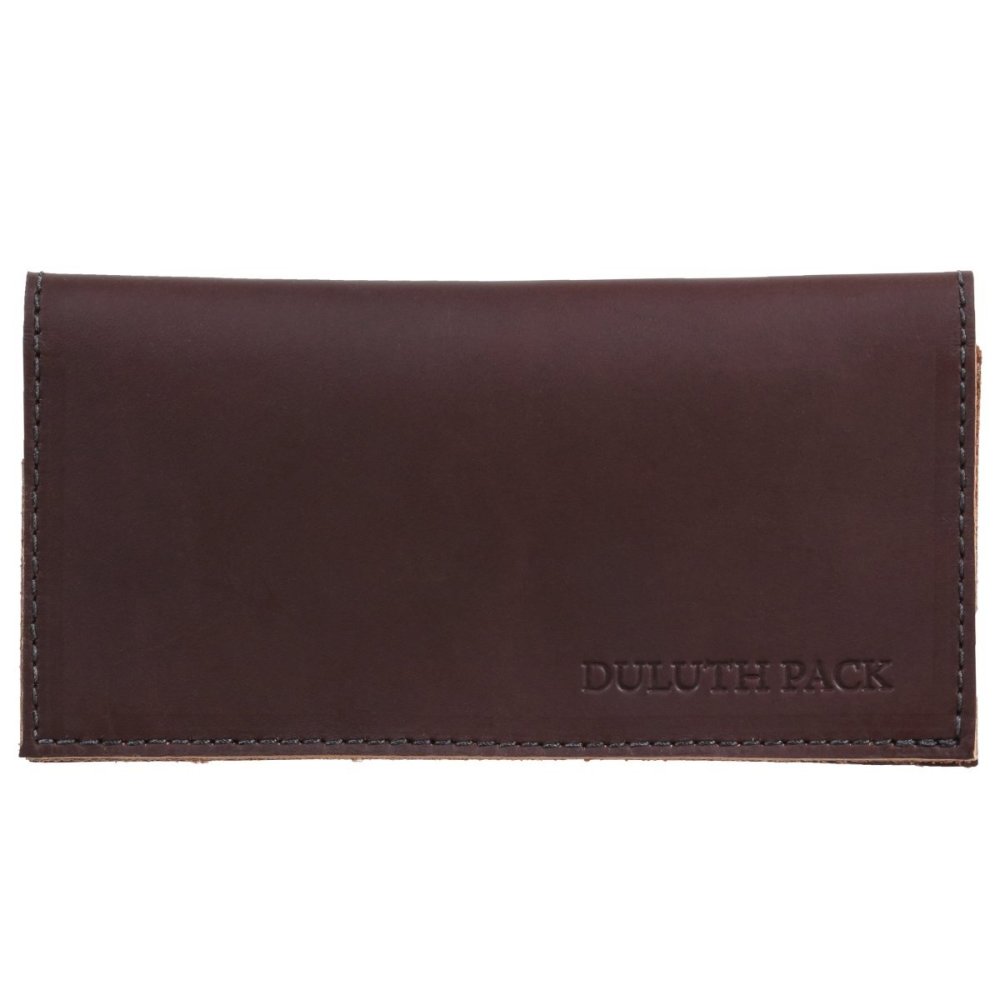 Duluth Pack Brown Smooth Leather Checkbook Cover - Flockneti