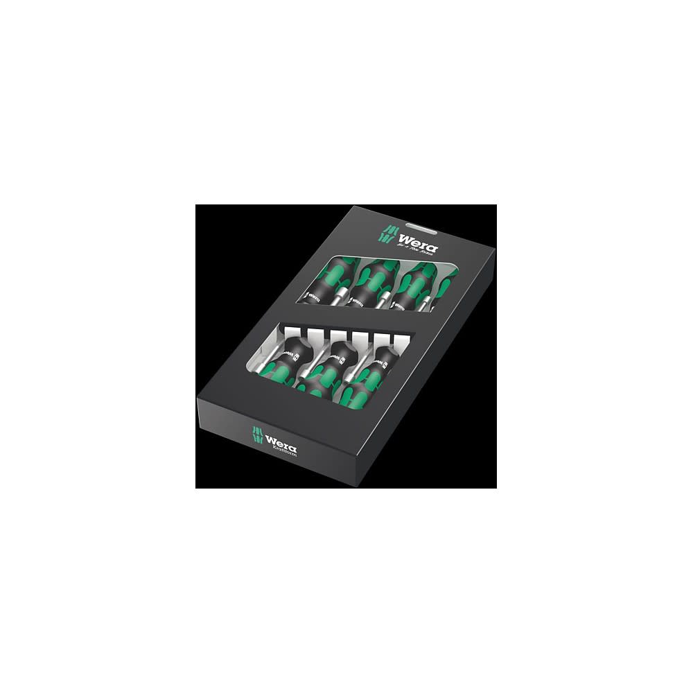 Wera Tools 395 HO/7 SM 7pc Anti Roll-Off Nutdriver Set - Flockneti