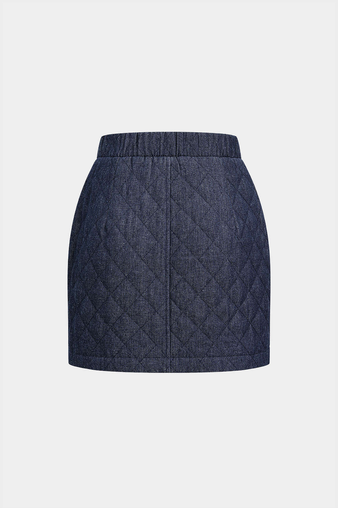 Denim Zipper Stitching Asymmetrical Skirt - Flockneti
