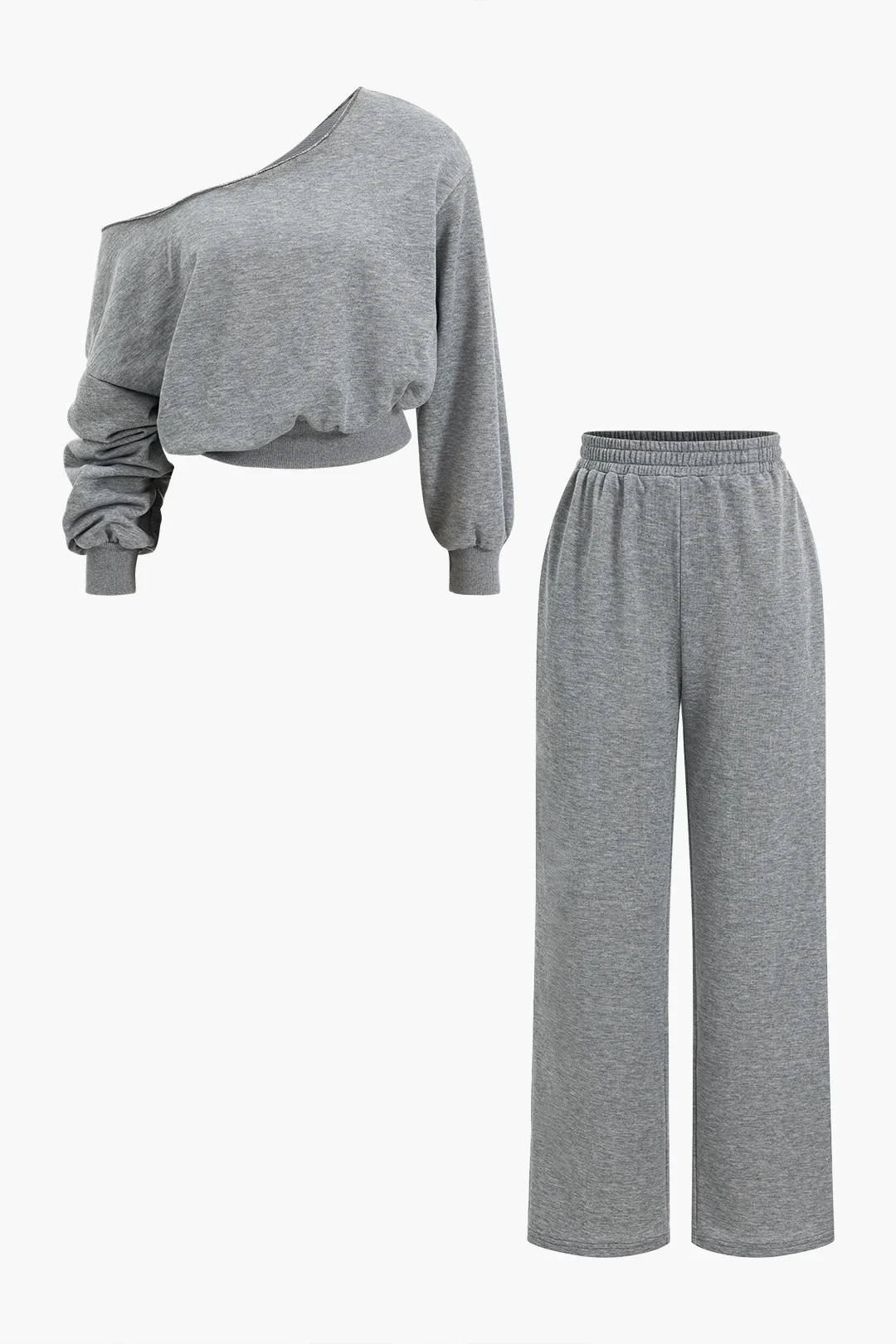 Asymmetric Top And Pants Set - Flockneti