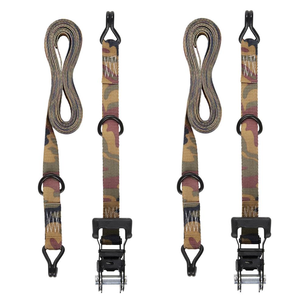 Keeper 1-1/4-in x 16-Ft Ratchet Tie-Down 2 Pack - Flockneti