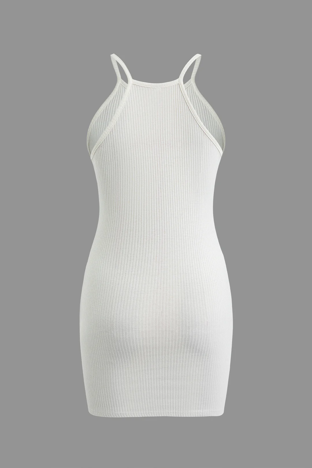 Solid Ribbed Sleeveless Mini Dress - Flockneti