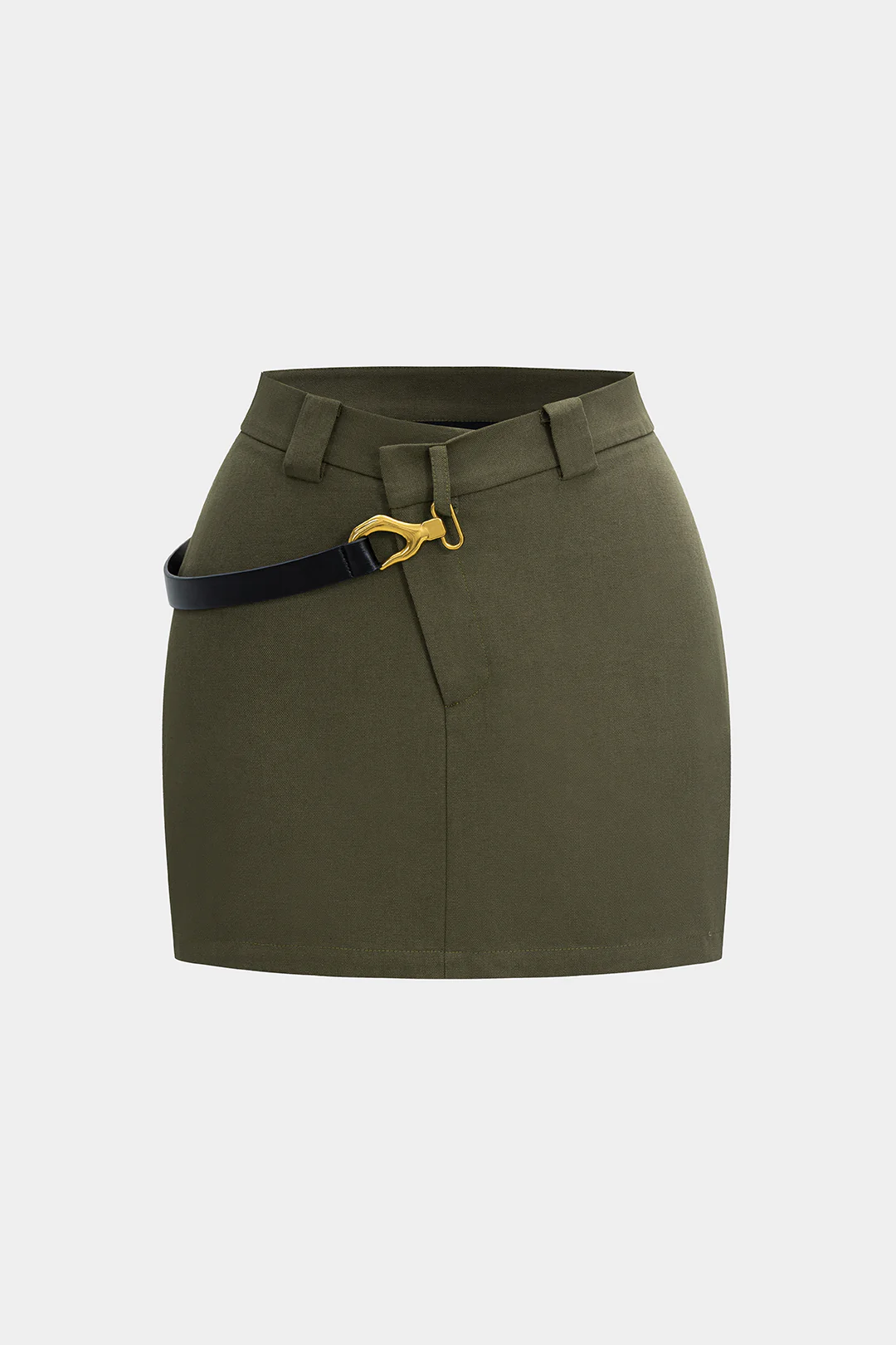 Metallic Asymmetrical Skirt - Flockneti