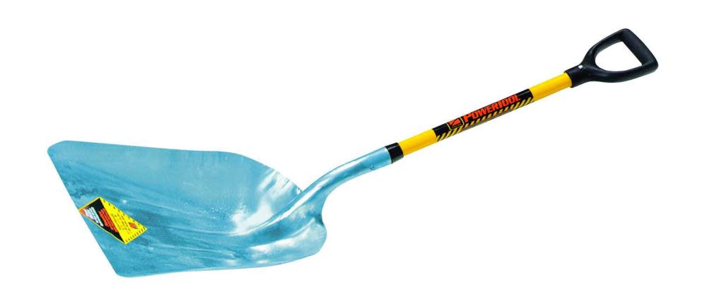 Structron Grain Scoop #12 Aluminum Head Yellow Fiberglass Handle Poly D-Grip - Flockneti
