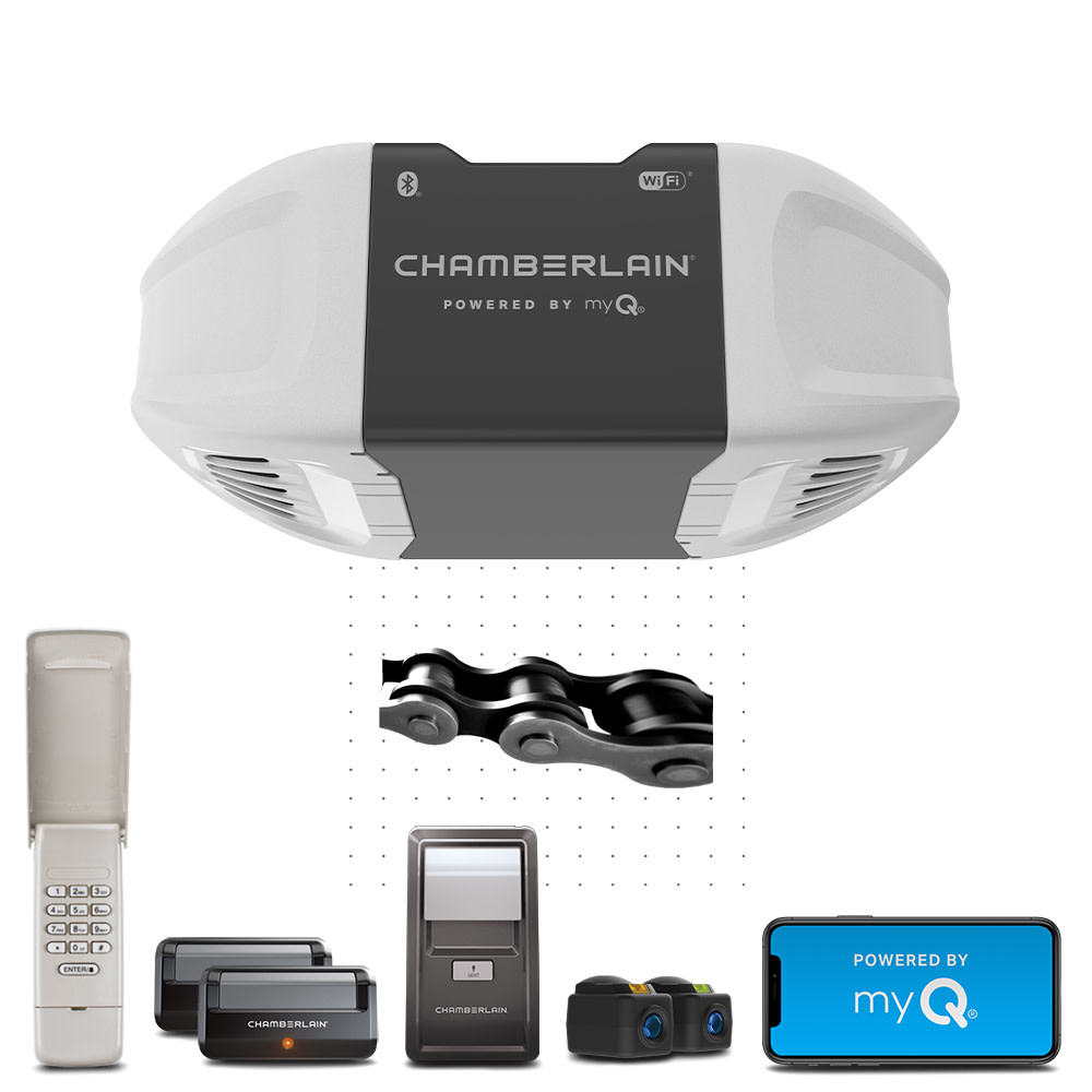 Chamberlain 1/2 HP Wi Fi Durable Chain Drive Garage Door Opener - Flockneti