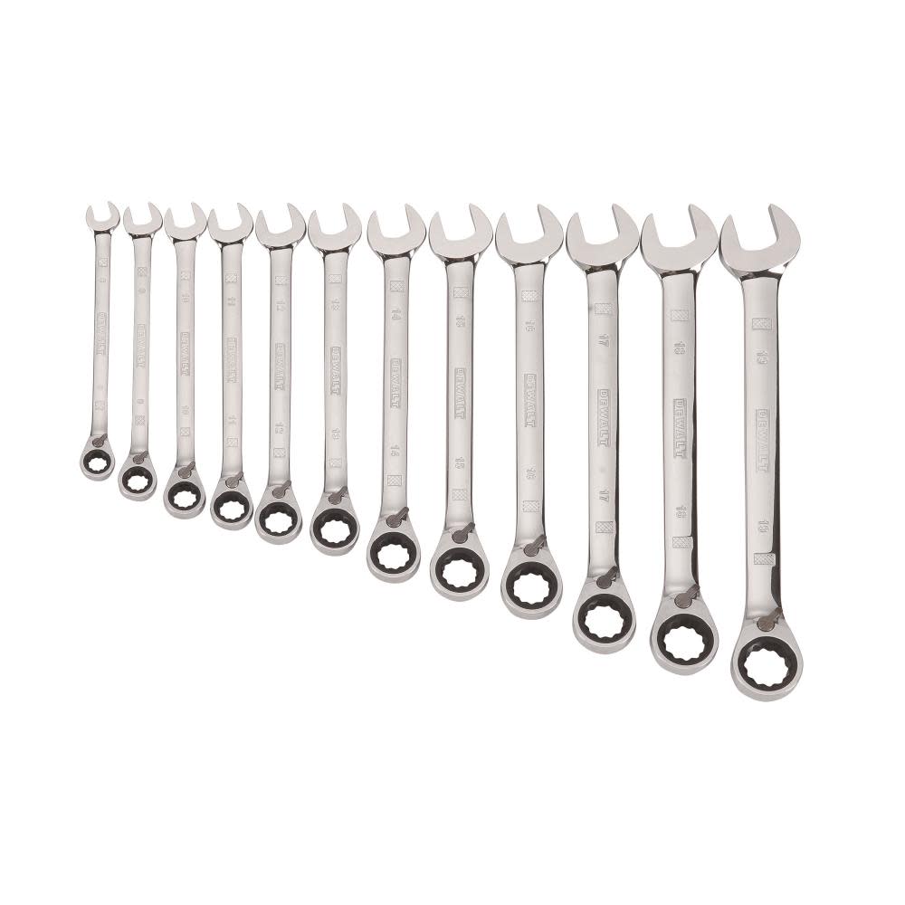 DEWALT 12 Piece Ratcheting Metric Wrench Set - Flockneti