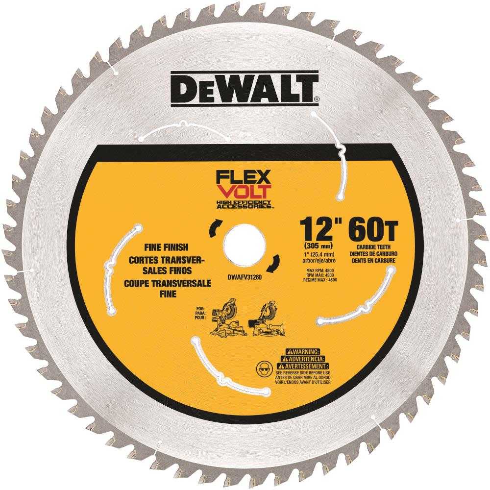 DEWALT FLEXVOLT 12 In. 60T Miter Saw Blade - Flockneti