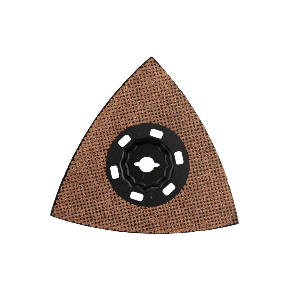 Makita StarlockMax Oscillating Multi Tool 4 1/2″ Tungsten Carbide 100 Grit Delta Triangle Sanding Pad - Flockneti