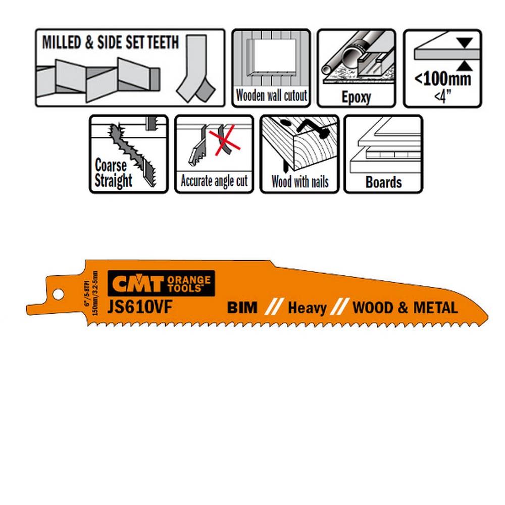 CMT Bi Metal Recip Blade - Flockneti