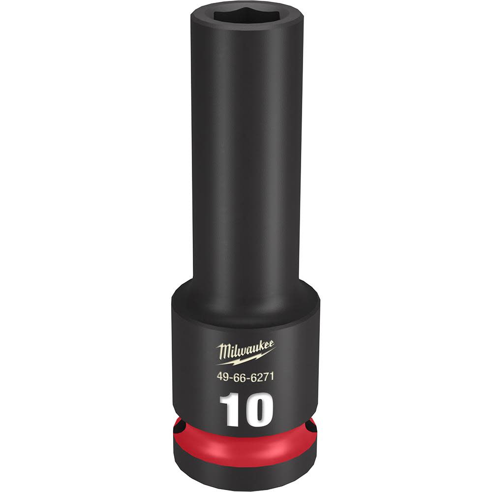 Milwaukee SHOCKWAVE Impact Duty Socket 1/2″ Drive 10MM Deep 6 Point - Flockneti