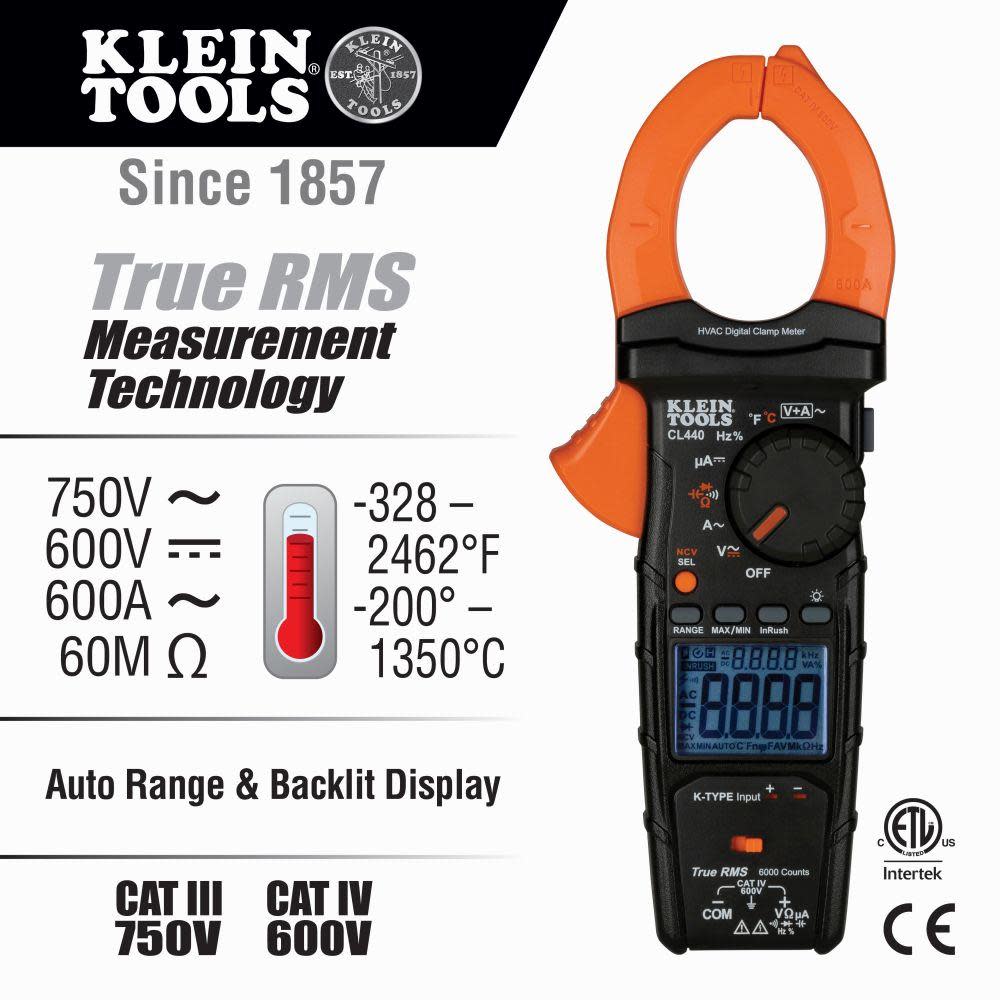 Klein Tools HVAC Clamp Meter - Flockneti