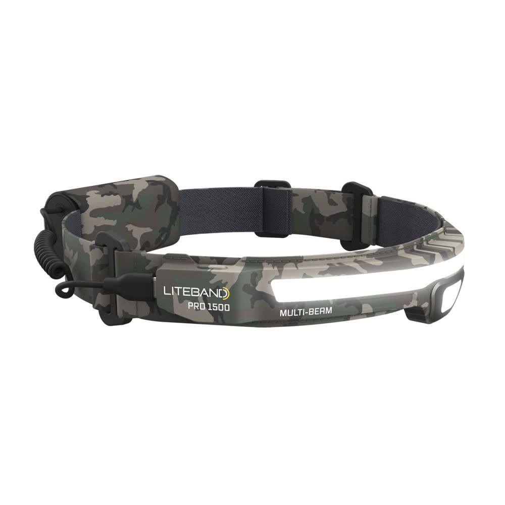 Liteband Pro 1500 MB Camo LED Rechargeable Headlamp - Flockneti