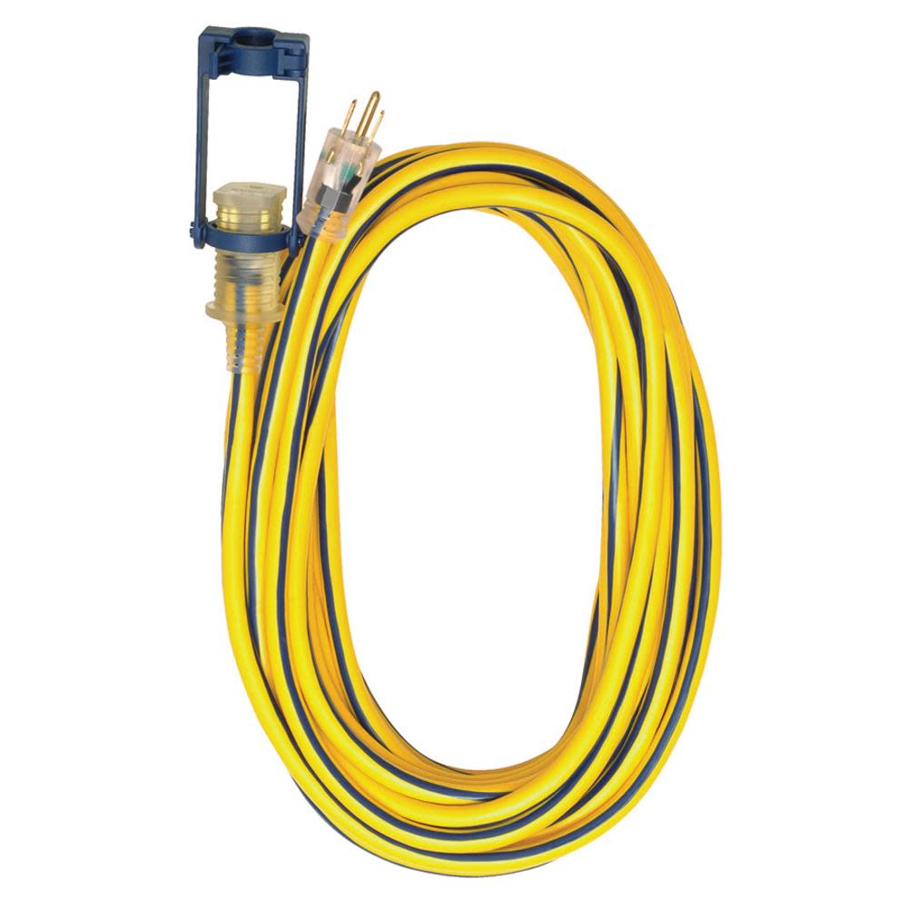 Voltec 25-ft 15-Amp 300-Volt 12-Gauge Yellow Outdoor Extension Cord - Flockneti