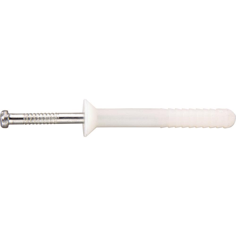 DEWALT Impact Nail & Pin Anchors NYLON NAILIN FH 1/4 X 1 1/2 QTY: 100 - Flockneti