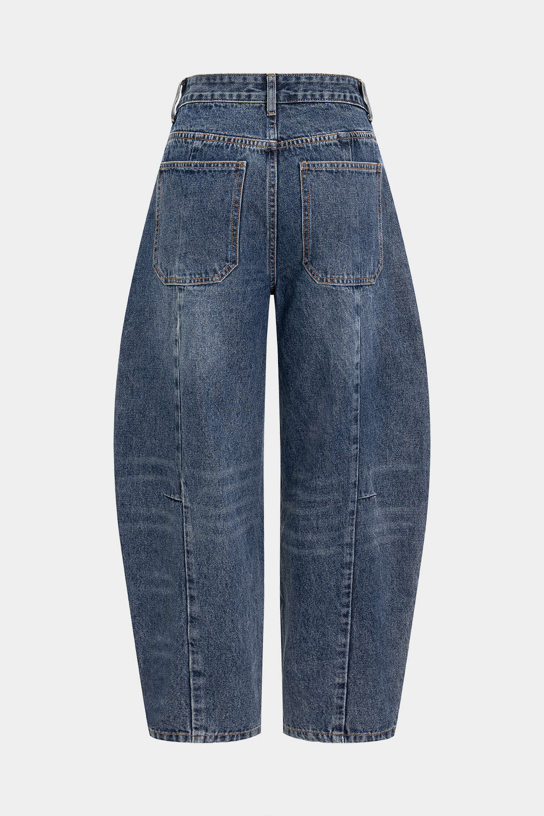 Denim Patchwork Barrel Jeans - Flockneti