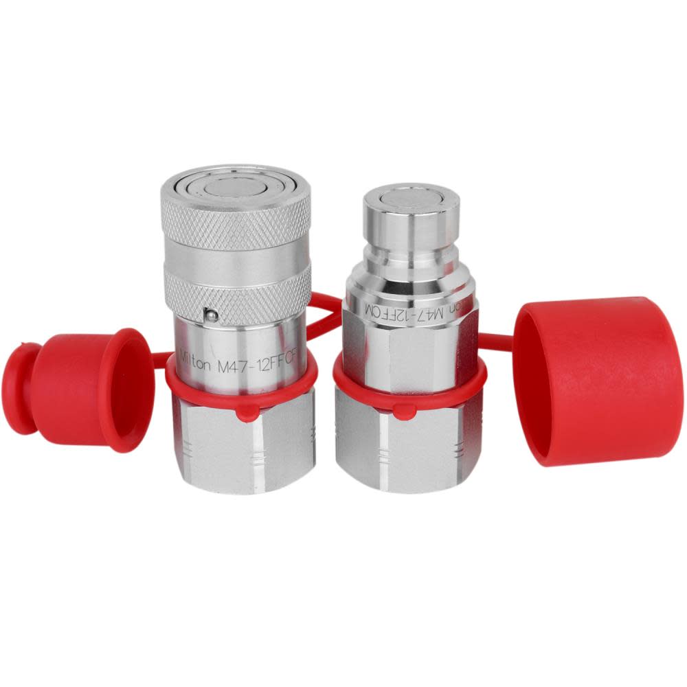 Milton 3/4″ NPTF Hydraulic Flush Face Coupler Complete Set - Flockneti