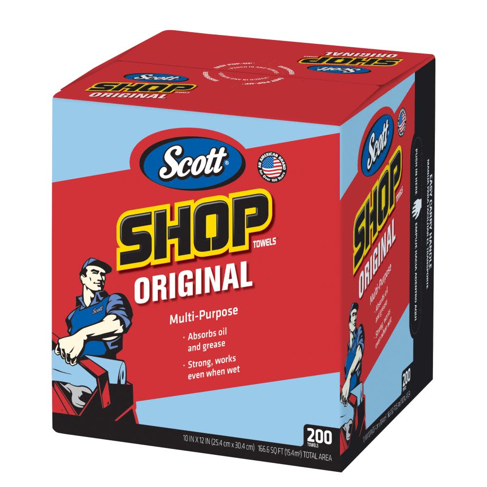 Kimberly Clark SCOTT Shop Towels 200ct Box - Flockneti