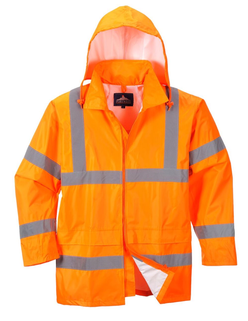 Portwest Orange Hi-Vis Rain Jacket – XXL - Flockneti