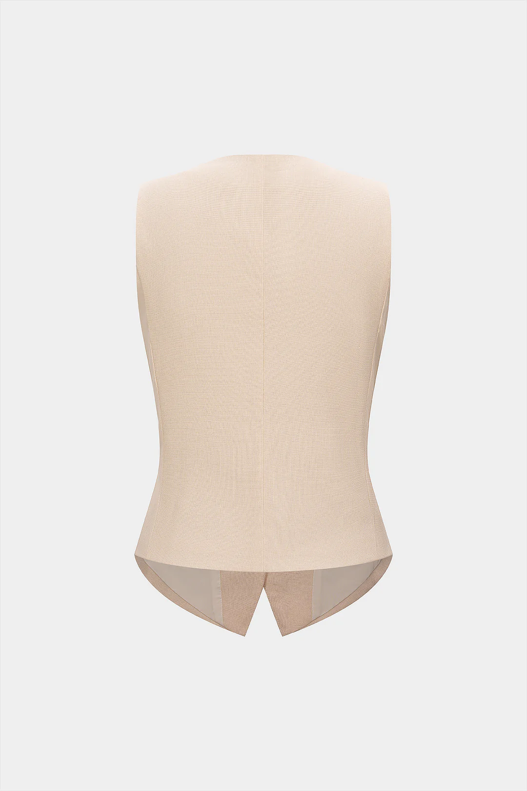 Solid V-Neck Cut Out Embroidery Vest - Flockneti