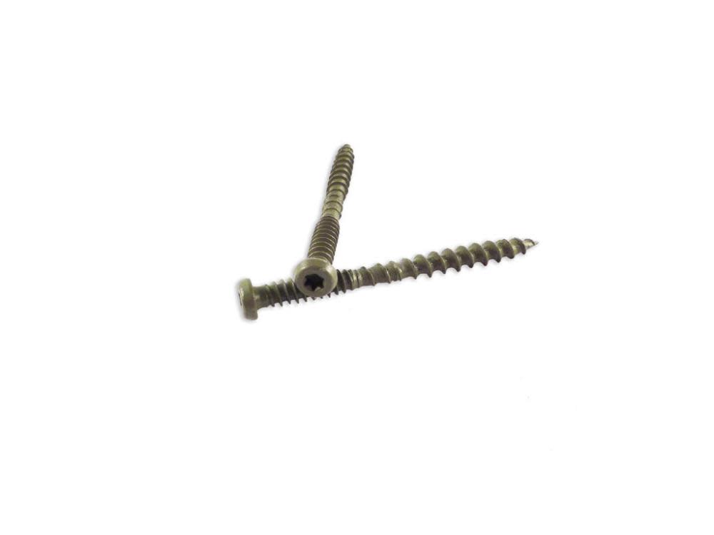 Woodpro #10 x 2-1/2 In. 1000 Hour PPG E-Coat Grey Composite Deck Screws - Flockneti