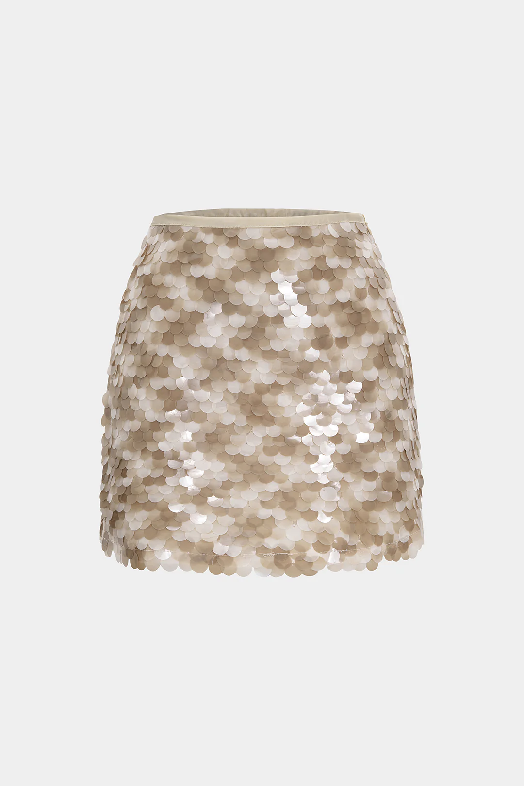 Colorblock Sequin Mini Skirt - Flockneti