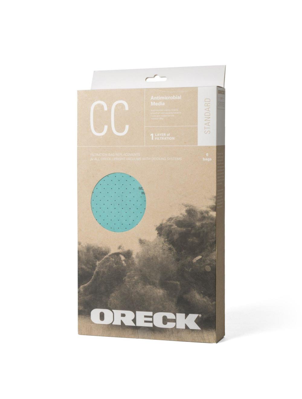 Oreck Type CC Antimicrobial Filtration Standard Filtration Vacuum Bag (6pk) - Flockneti