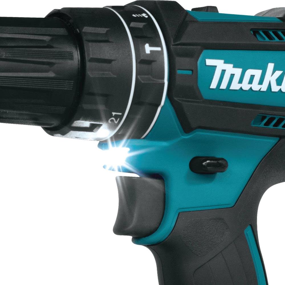Makita 18V Compact Lithium-Ion Cordless 1/2 in. Hammer Driver-Drill Kit (2.0Ah) - Flockneti