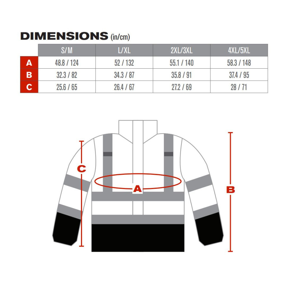 Protective Industrial Products Waterproof Jacket Falcon Hi Vis Yellow ANSI 2X/3X - Flockneti