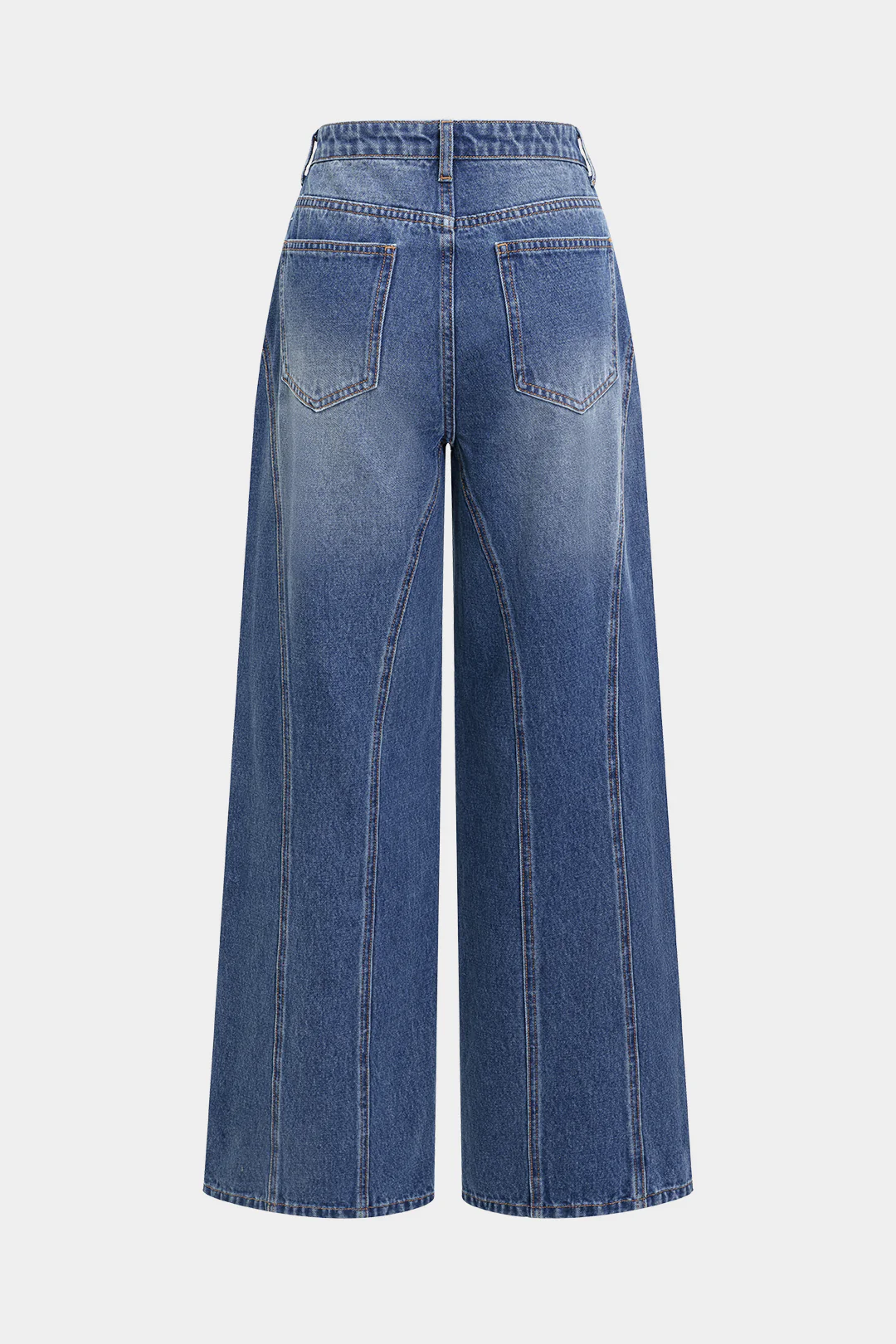 Denim Patchwork High Waist Jeans - Flockneti