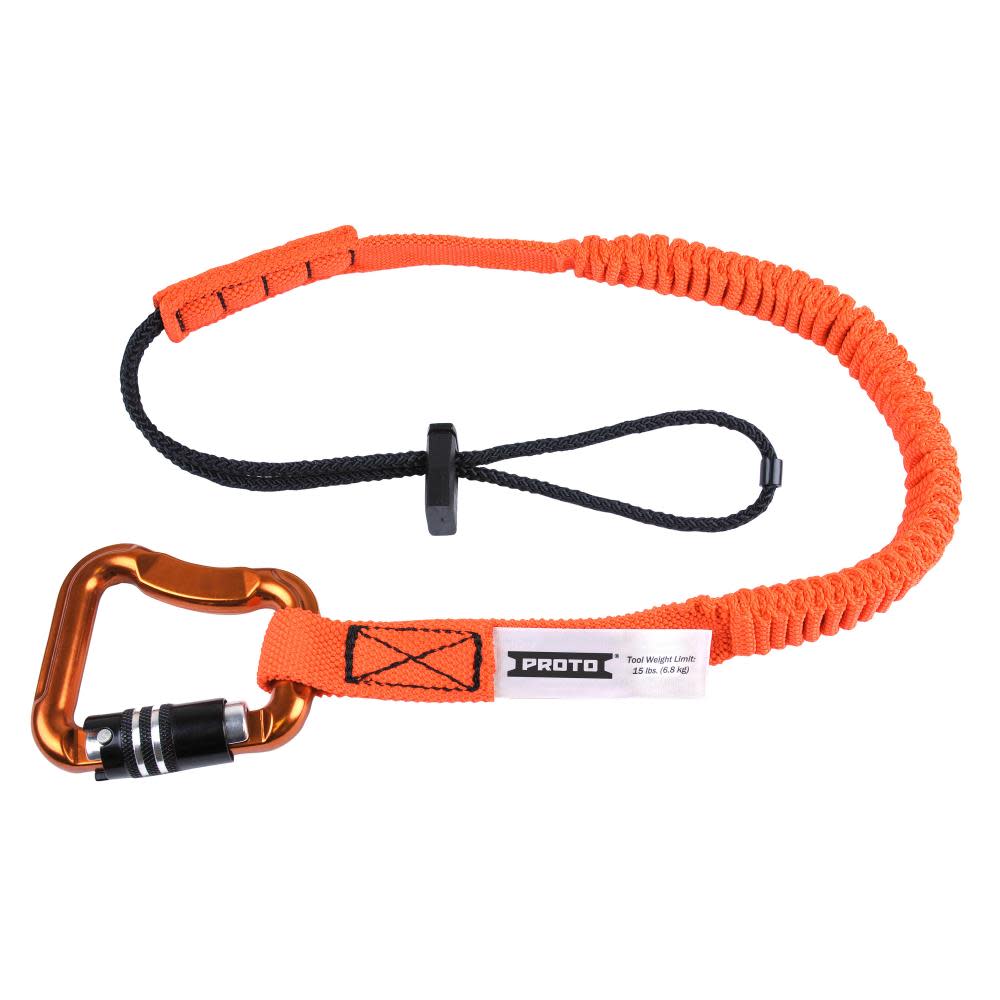 Proto Elastic Lanyard With Triple Lock Carabiner – 15 lb. - Flockneti