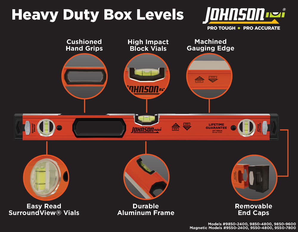 Johnson Level Heavy Duty Box Level 24″ - Flockneti