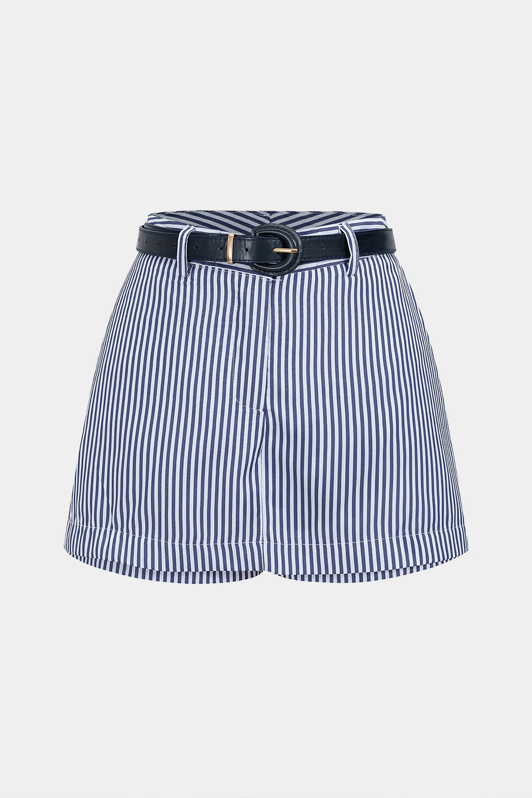 Stripes Print Belted Skort - Flockneti