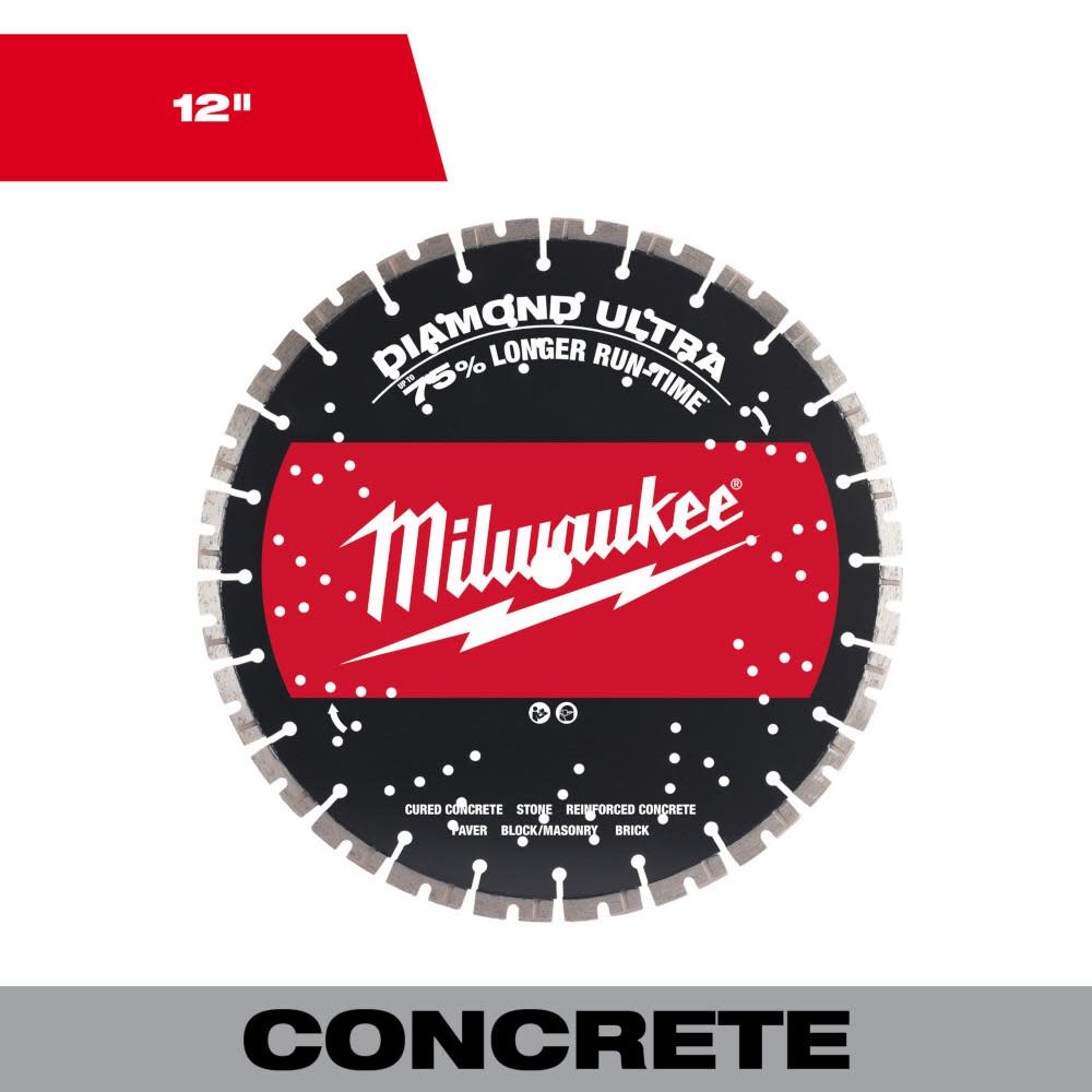 Milwaukee 12″ Diamond Ultra Segmented Blade - Flockneti