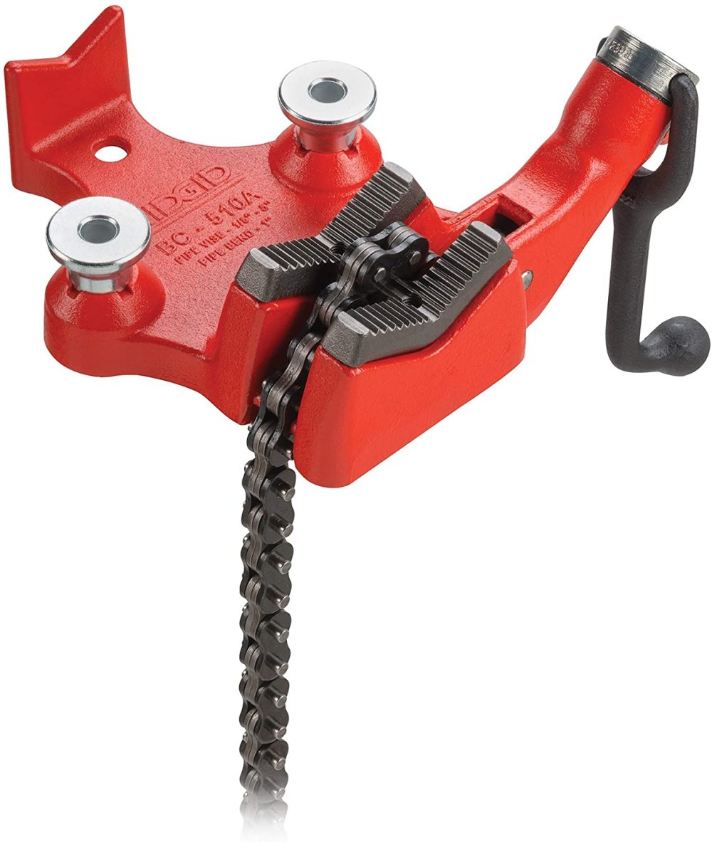 Ridgid 1/8 – 5 Inch Cast Iron Top Screw BC510 Bench Chain Vise - Flockneti