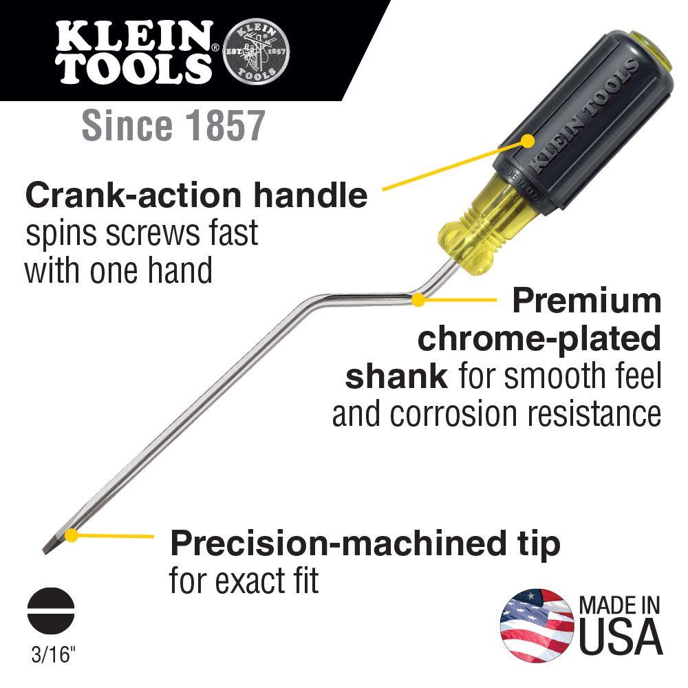 Klein Tools 3/16″ Cab Rapi-Driv Screwdriver - Flockneti