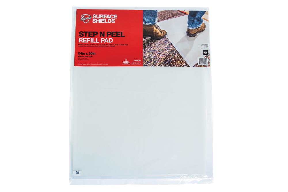 Surface Shield Step n Peel Clean Mat Refill 24 In. x 30 In. 4 pack 30 Sheets Per Pack - Flockneti