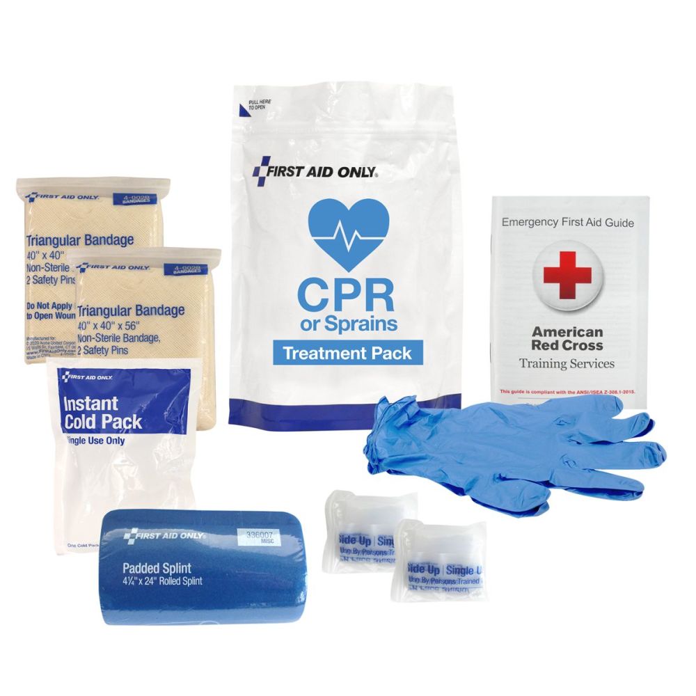 First Aid Only CPR & Sprains Treatment Pack Kit - Flockneti
