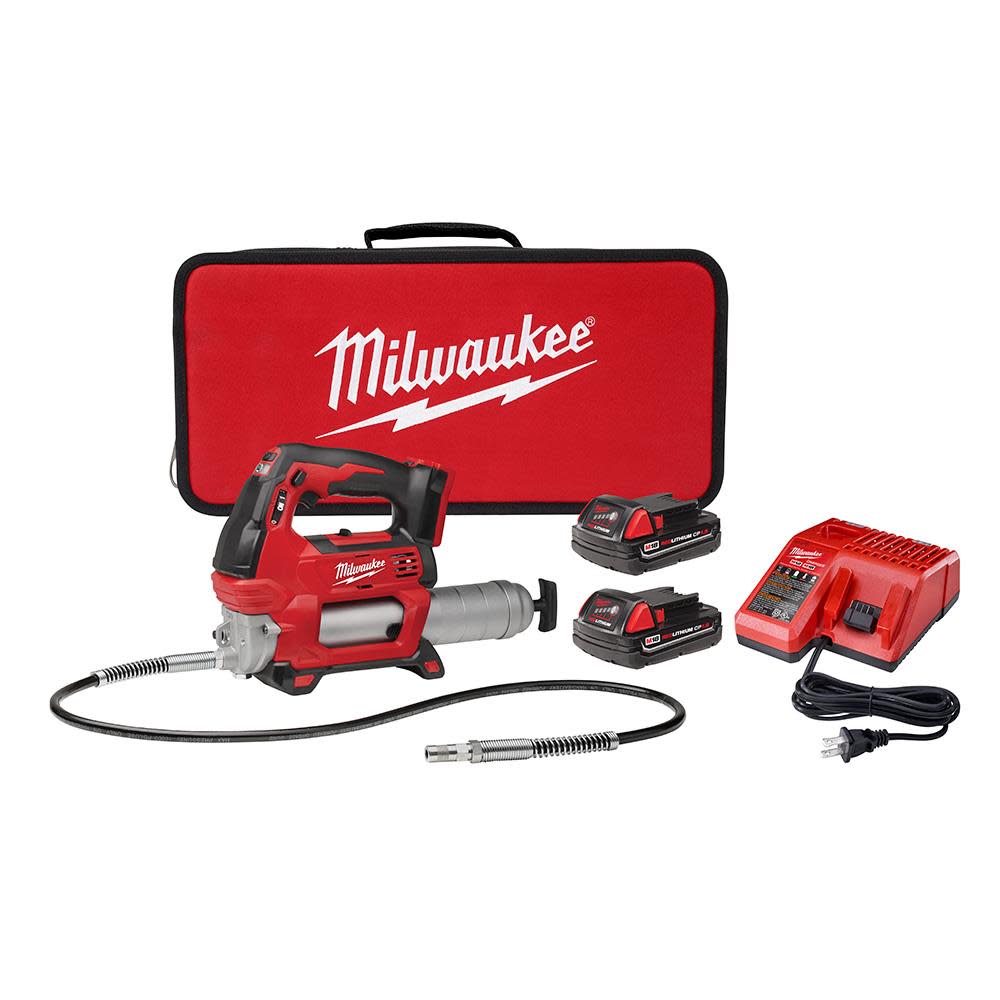 Milwaukee M18 2-Speed Grease Gun 2CT Kit - Flockneti