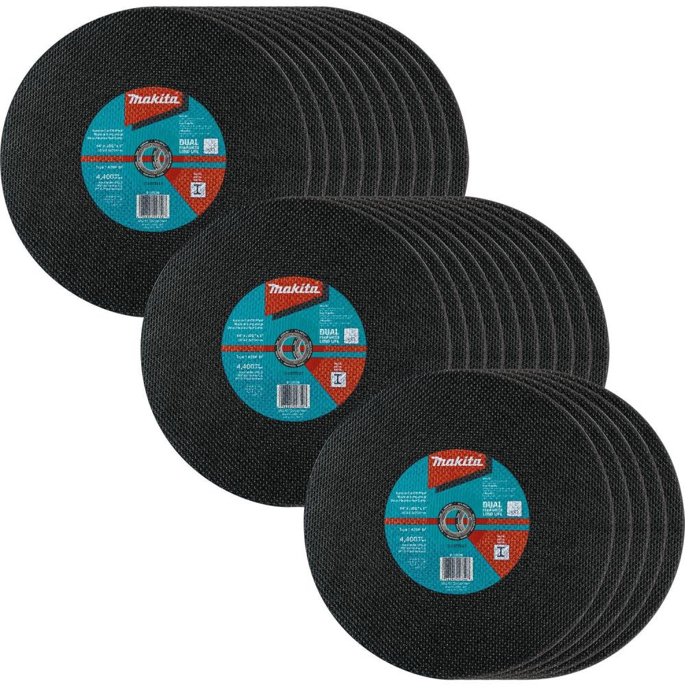 Makita 14″ x 1″ x 3/32″ Abrasive Cut-Off Wheel 25/pk - Flockneti