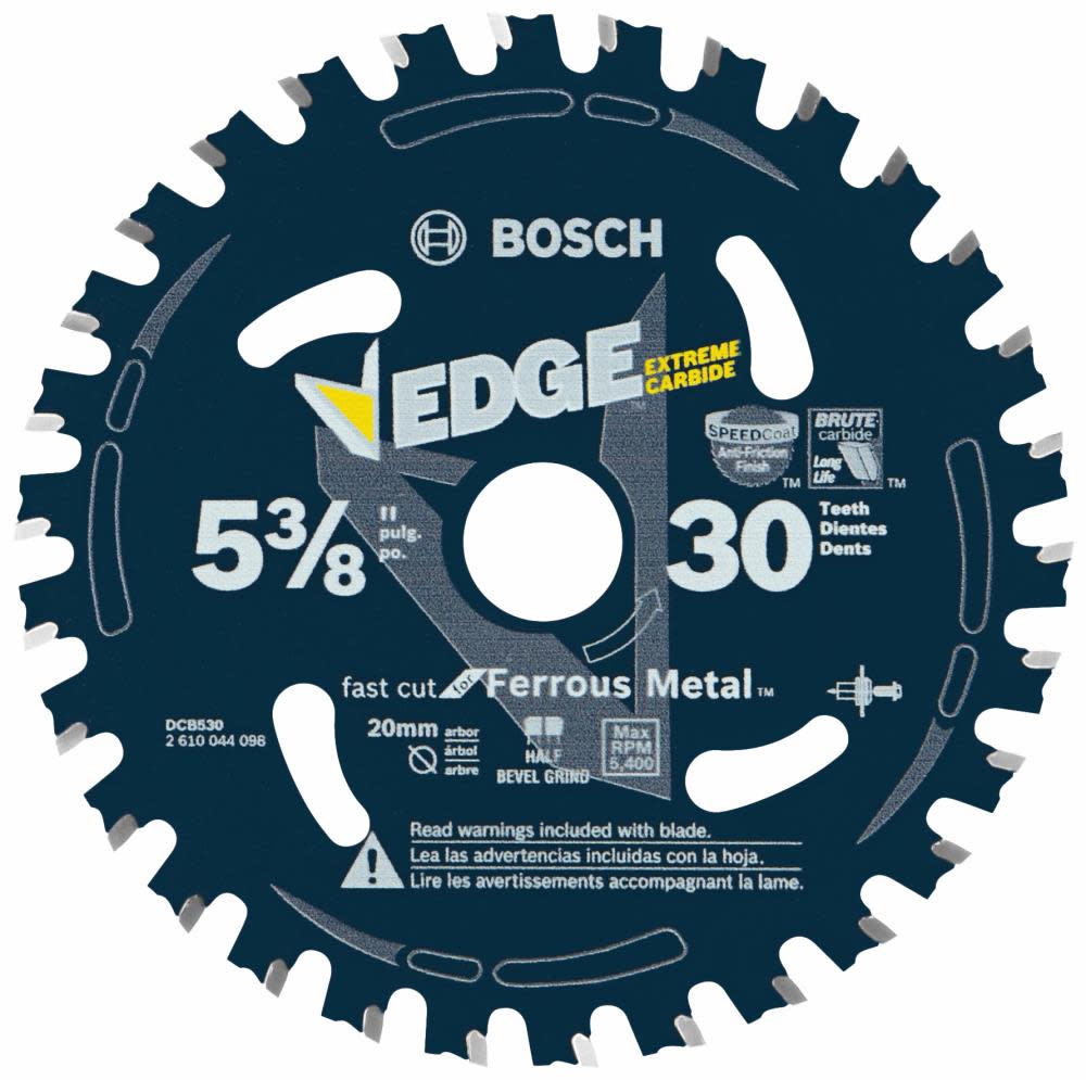 Bosch 5-3/8 In. 30 Tooth Edge Circular Saw Blade for Ferrous Metal Cutting - Flockneti