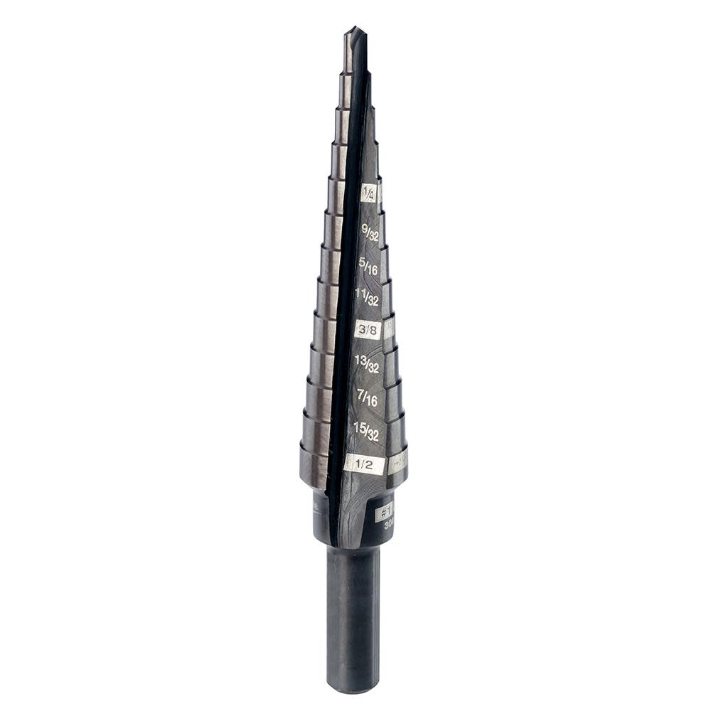 Milwaukee #1 Step Drill Bit 1/8 in. – 1/2 in. x 1/32 in. - Flockneti