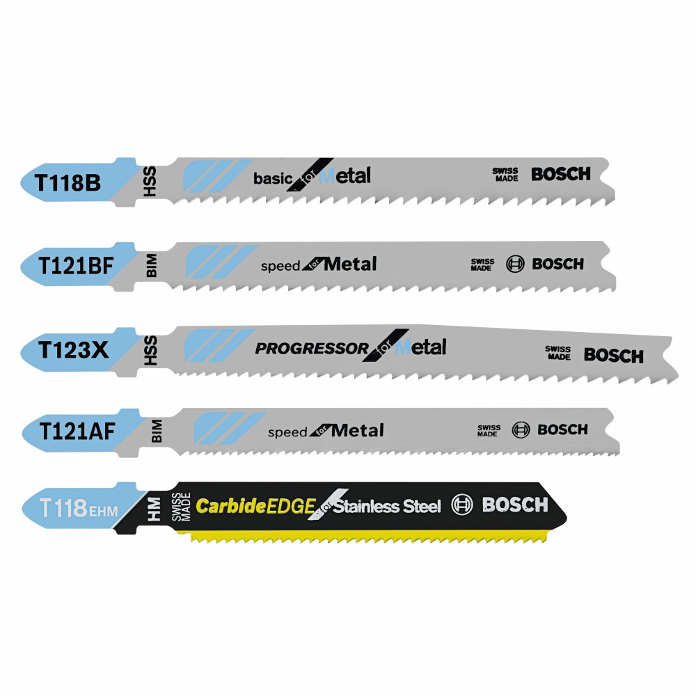 Bosch Jig Saw Blade Set 5pc Pro Metal T Shank - Flockneti