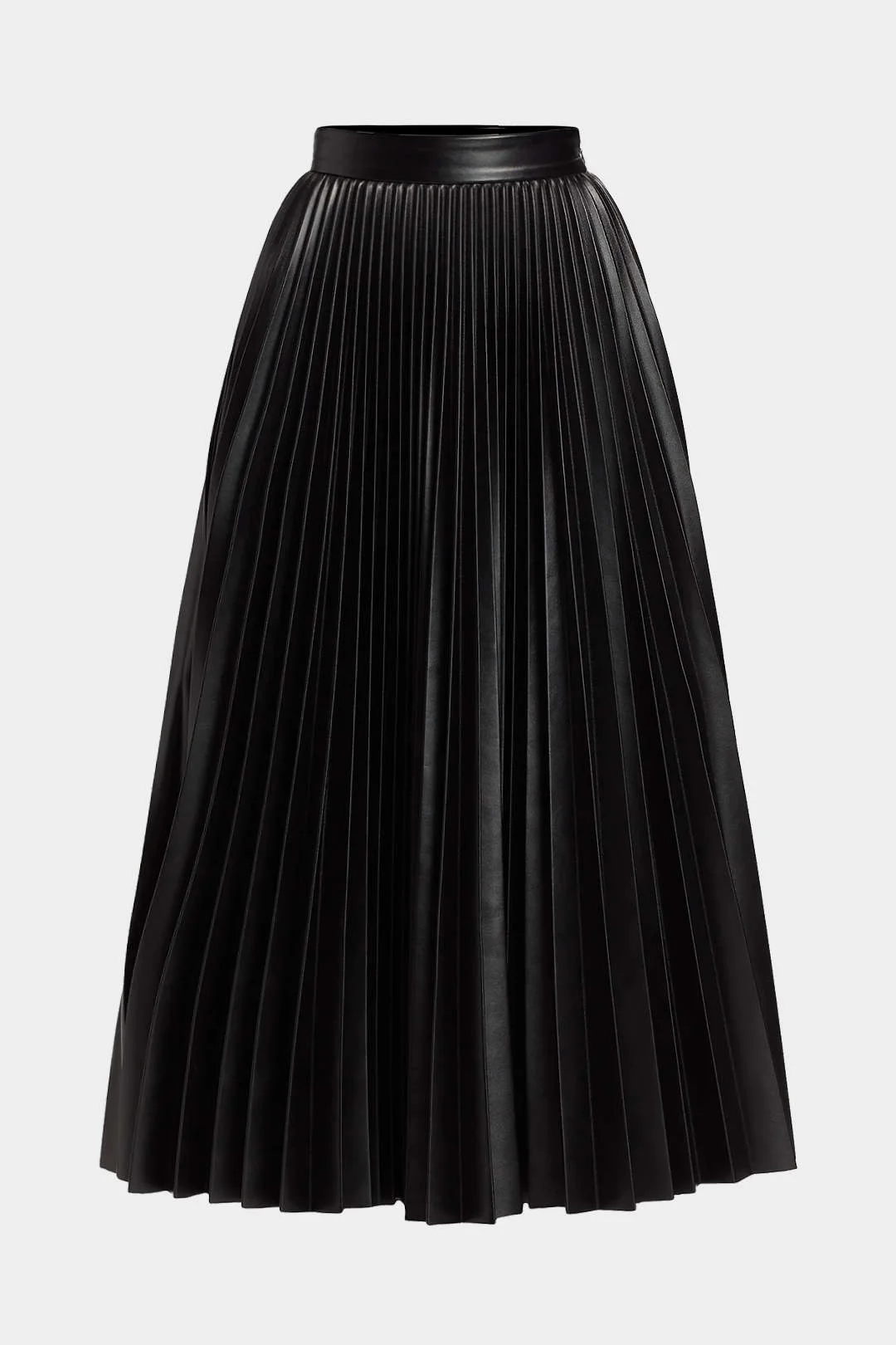 Faux Leather Pleated Skirt - Flockneti