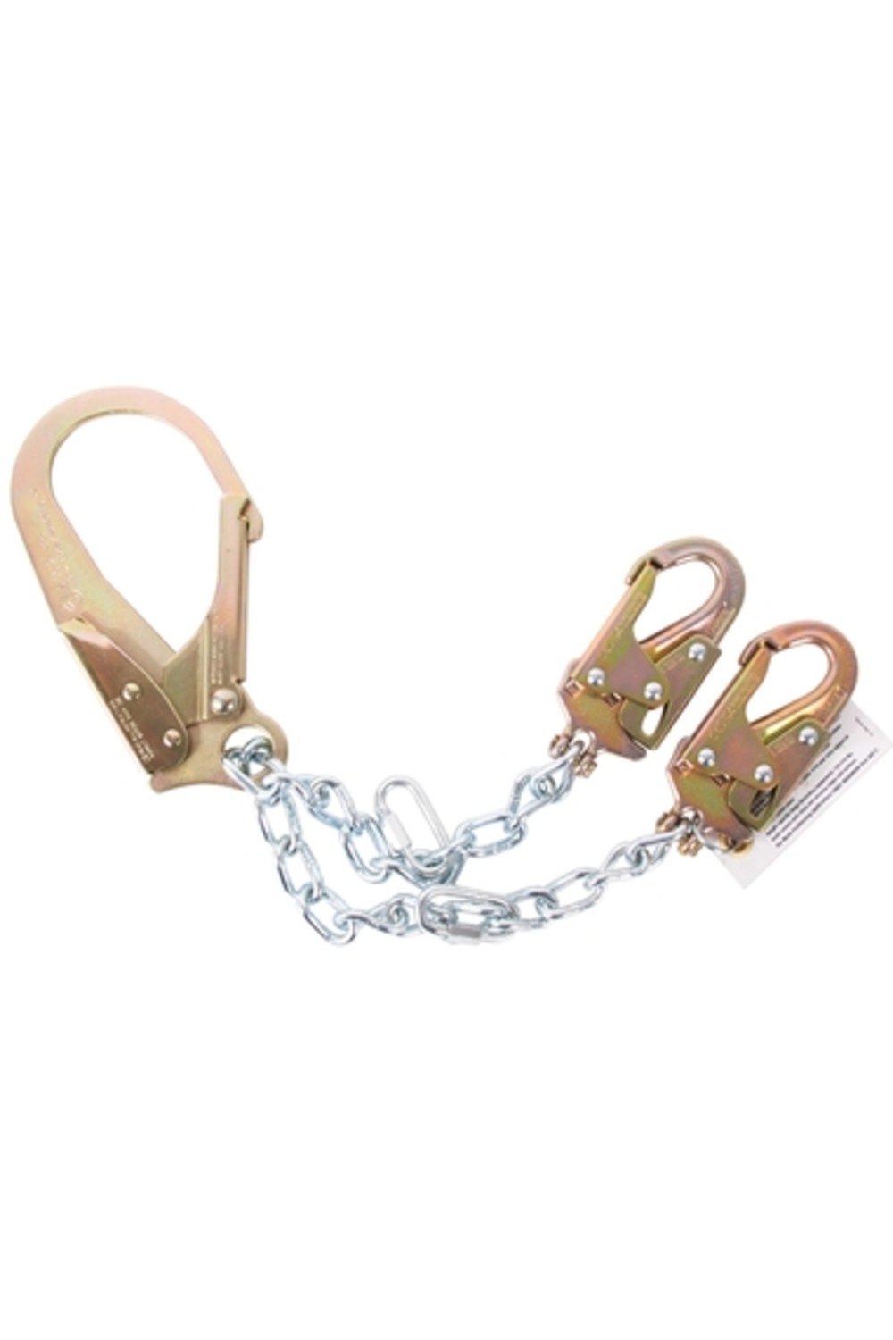 Guardian Fall Protection 24 Chain Positioning Lanyard with Non-Swivel Steel Rebar and Steel Clevis Snap Hooks - Flockneti